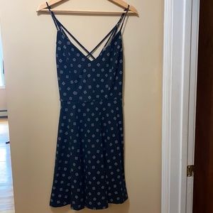 Skater dress double criss cross back